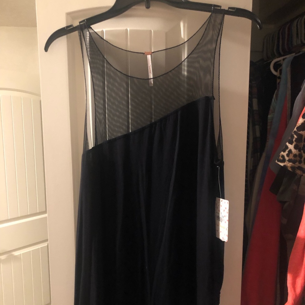 New free people black tank top